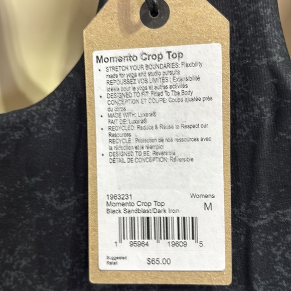 Prana Momento Reversible Fitted Stretch Crop Top,athletic,everyday, sustainable - Picture 7 of 12